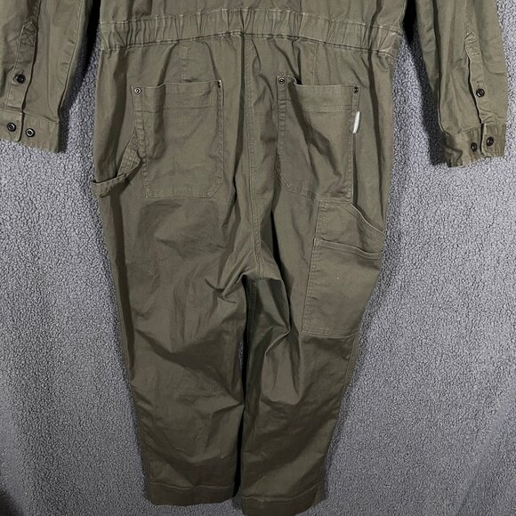 Duluth Trading Fire Hose Crop Work Coveralls - Women's Size XL - Green - Picture 4 of 10